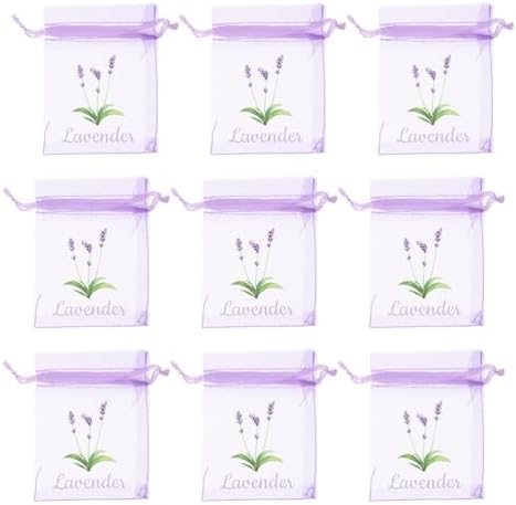 LOGOFUN 50PCS Lavender Sachet Drawstring Bags