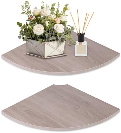JJL Corner Wall Shelf Set of 2 Modern Floating Shelves