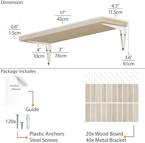 Wallniture Arras Floating Shelves Set of 20