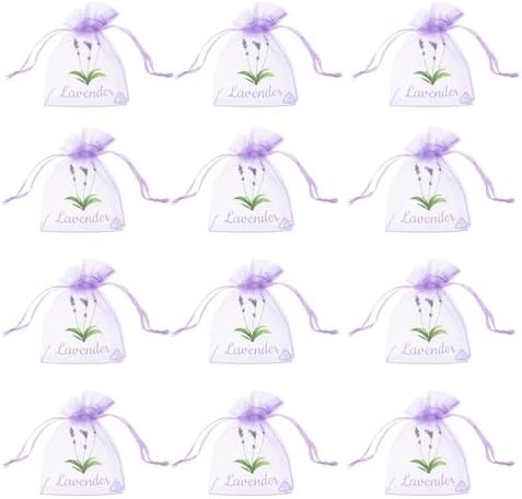 LOGOFUN 50PCS Lavender Sachet Drawstring Bags