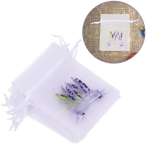 BESPORTBLE 20pcs Mesh Lavender Sachet Bags with Drawstring Closure