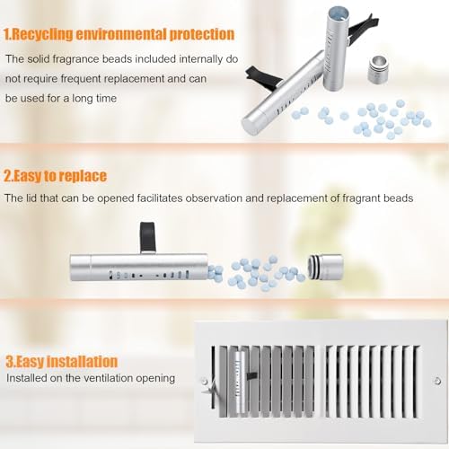 Weysat 6 Pcs Air Freshener Vent Clips for Whole House