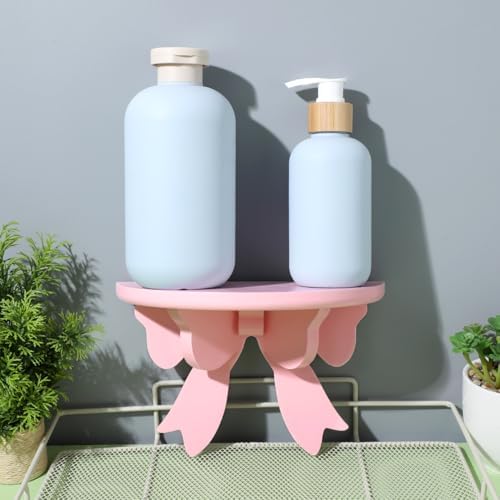 Pink Floating Shelves Rustic Bow Frame Wall Decor