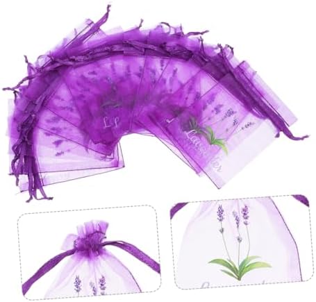 50pcs Lavender Drawstring Sachet Pouches for Home Organization