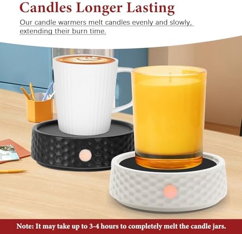 Electric Candle Warmer Plate - Ceramic for Jar Candles and Coffee Mugs