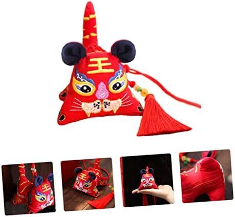 1pc Delicate Embroidered Tiger Design Sachet Container