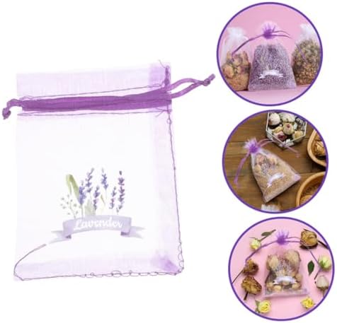 Luxshiny 20pcs Lavender Sachets with Drawstring Mesh Bags