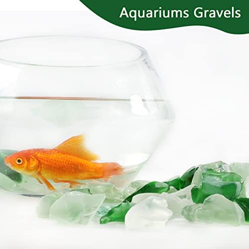 Ausluru 5LB Frosted Sea Glass Vase Fillers