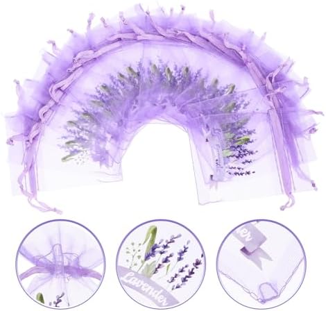 LUOZZY 80 Pcs Lavender Sachet Bags with Drawstring