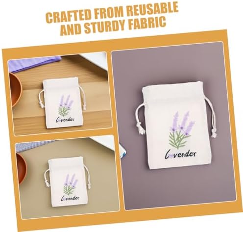 5pcs Lavender Sachet Bags with Drawstring for Home and Car Use
