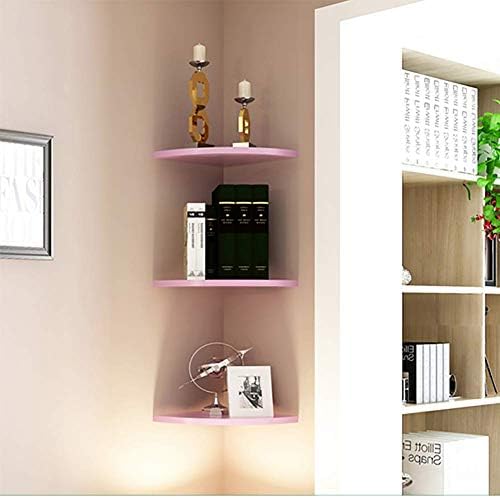 Set of 3 MDF Corner Floating Wall Shelves