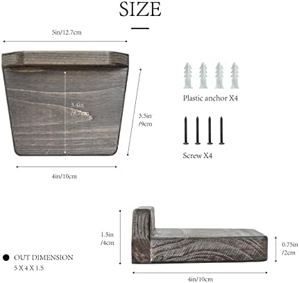 Freezing Point 5 Inch Floating Wall Shelves Set of 2 Natural Wood