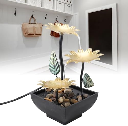 Tomotato Tabletop Fountain with Adjustable Flow and LED Light