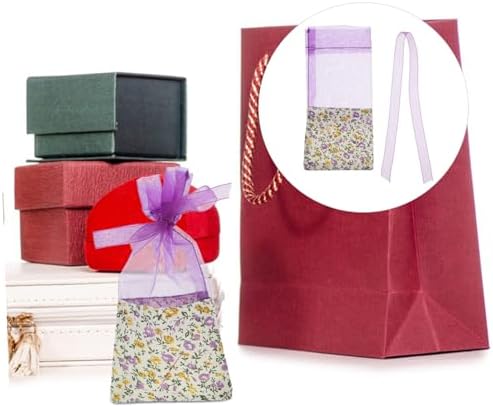 OUNONA 10pcs Lavender Sachet Bags with Drawstring Closure