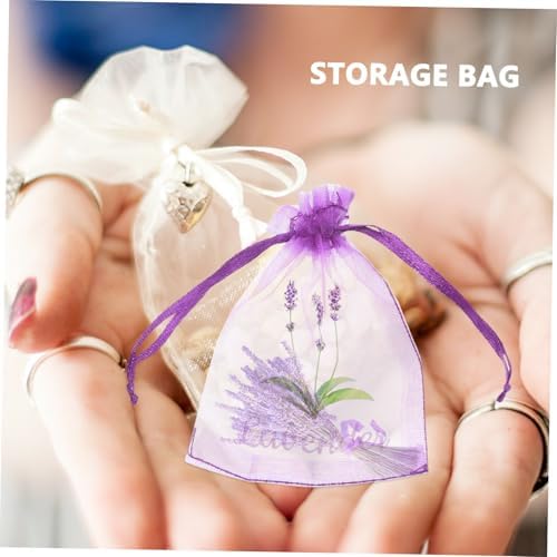 MAGICLULU 20pcs Lavender Sachet Bags Drawstring Empty Storage Pouches