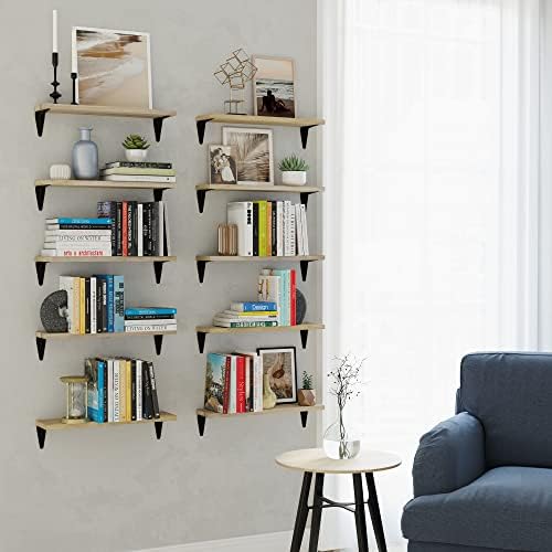 Wallniture Arras Floating Shelves Set of 10 17x45