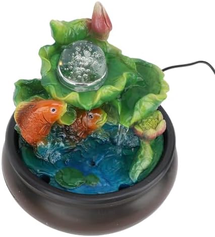 USB Tabletop Fountain with LED Lights and Adjustable Flow