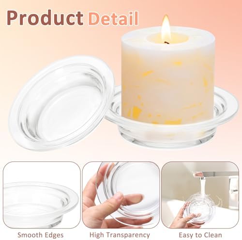 2Pcs Glass Wax Warmer Dish for Aromatherapy Lamps