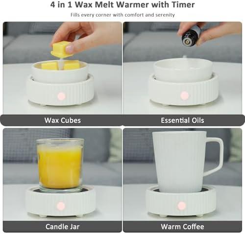 Maromamix Wax Melt Warmer with 4 Timer and PTC Heating