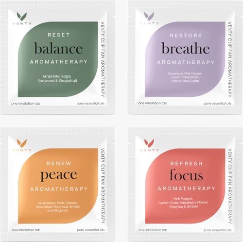Venty Mixed Scent Pack 8 Aromatherapy Tabs for Clip Fan