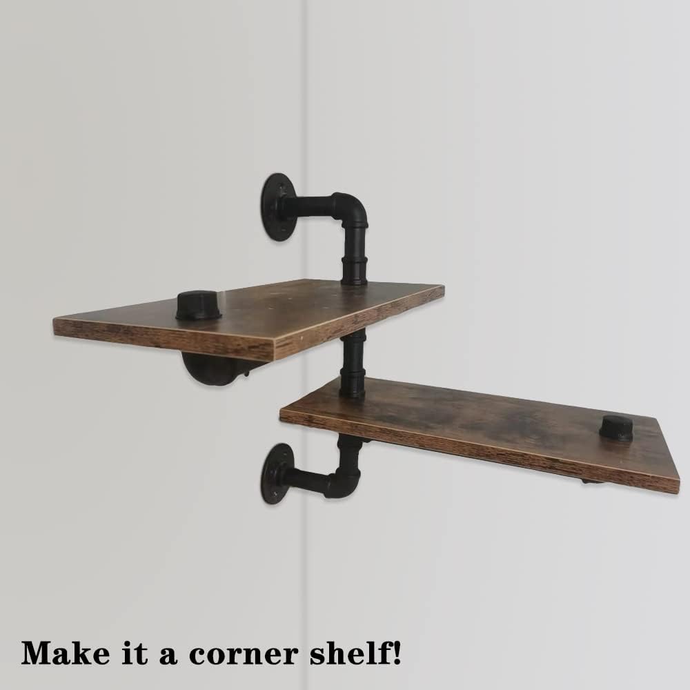 MAIKAILUN 2 Tier Industrial Shelves Wall Mounted