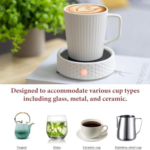 Electric Ceramic Candle Warmer Plate for Jar Candles and Coffee Mugs