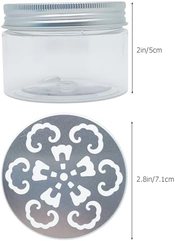 8PCS 4oz Clear Plastic Scent Beads Jars with Hollow Lids