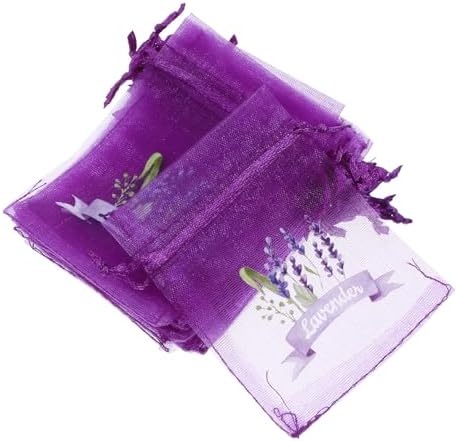 LOGOFUN 20pcs Lavender Sachet Pouches for DIY Crafts Wedding Party Supplies Purple