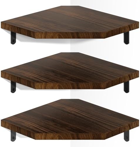 Alsonerbay Corner Shelf Wall Mount Set of 3