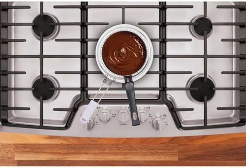 HIC Kitchen Heat Diffuser Reducer with Handle Stainless Steel Set of 2