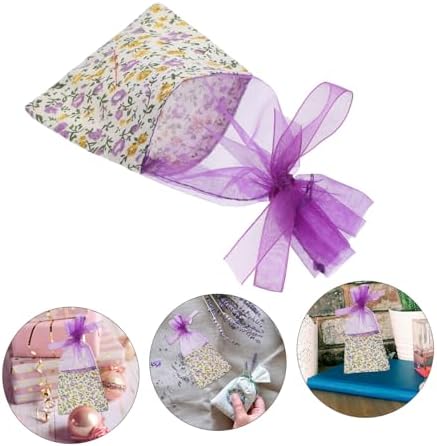 CHILDWEET 10pcs Organza Lavender Sachet Bags with Drawstring Closure