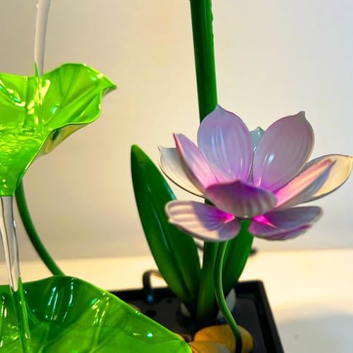 Waterfall Fountain with Light Ring for Home Office Decor