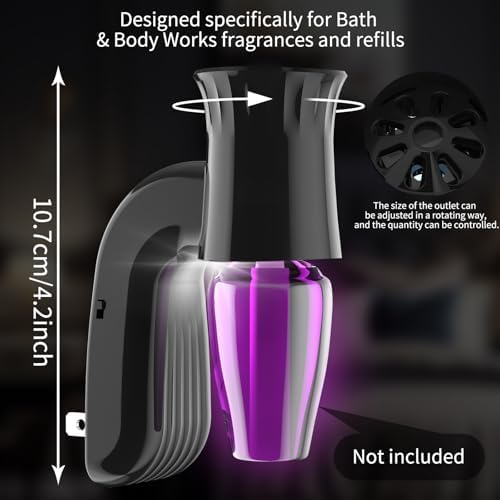 Zoblise 2pcs Wall Fragrance Plug In with Night Light