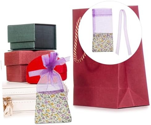 CHILDWEET 10pcs Organza Lavender Sachet Bags with Drawstring Closure
