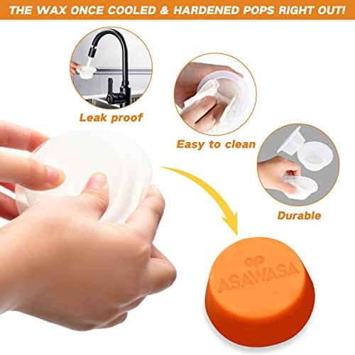 ASAWASA 4 Pcs Silicone Wax Warmer Liners Reusable
