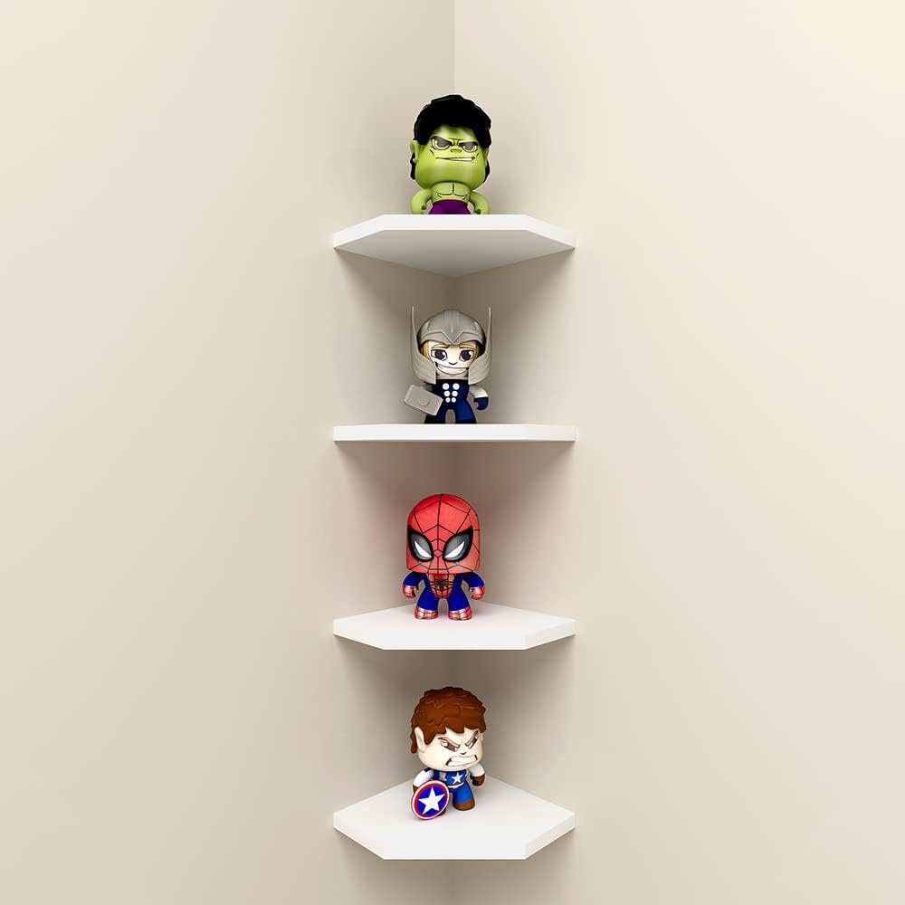 WELLAND 7-Inch Floating Corner Shelves Set of 2
