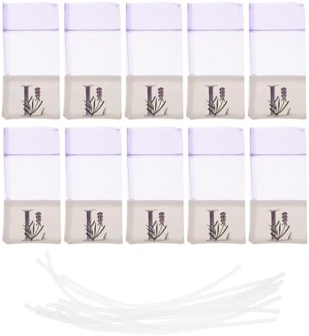 LOGOFUN 10PCS Lavender Sachet Drawstring Bags