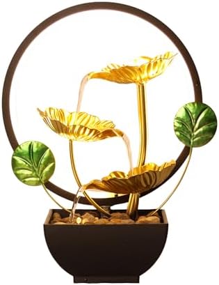 Elegant 3 Tiered Indoor Fountain with LED Light and Stones