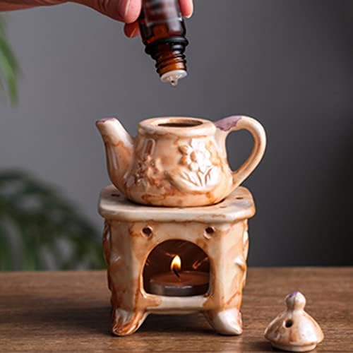 WAYUTO 6 Inch Blue Ceramic Essential Oil Burner