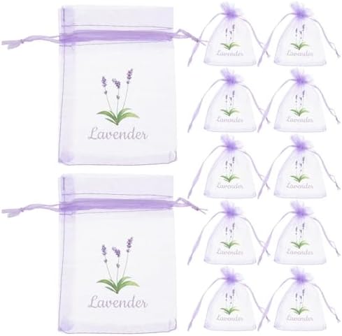 LOGOFUN 20PCS Lavender Scented Drawstring Bags