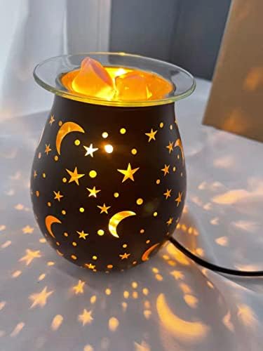 WNP Electric Glass Wax Warmer with Star and Moon Design