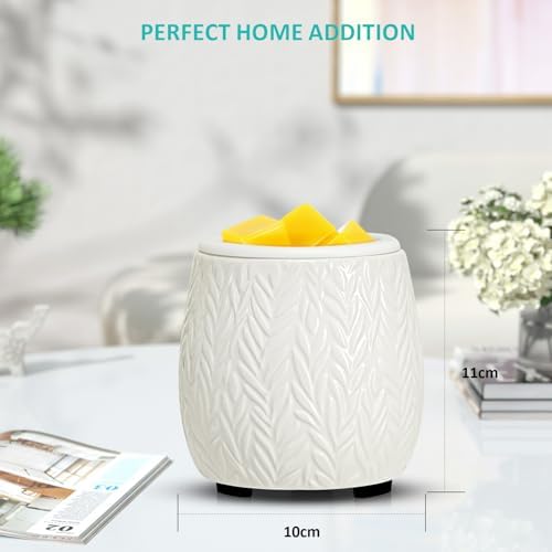 Dialans Wax Melt Warmer Ceramic Burner with Silicone Dish