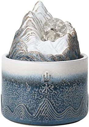 Ceramic Tabletop Water Fountain for Home Decor