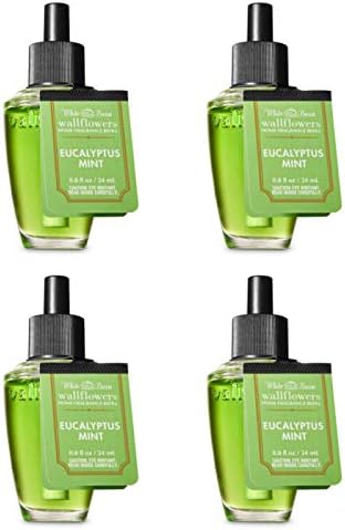 Bath Body Works Eucalyptus Mint Fragrance Bulb Bundle of 4