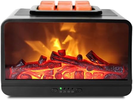 3D Dynamic Flame Electric Wax Warmer with 4 Timers