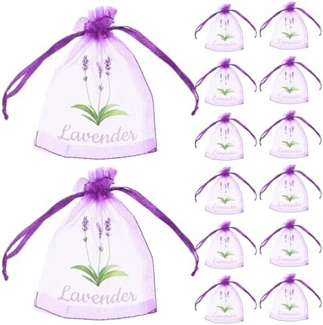 LOGOFUN 50PCS Lavender Sachet Bags Dark Purple