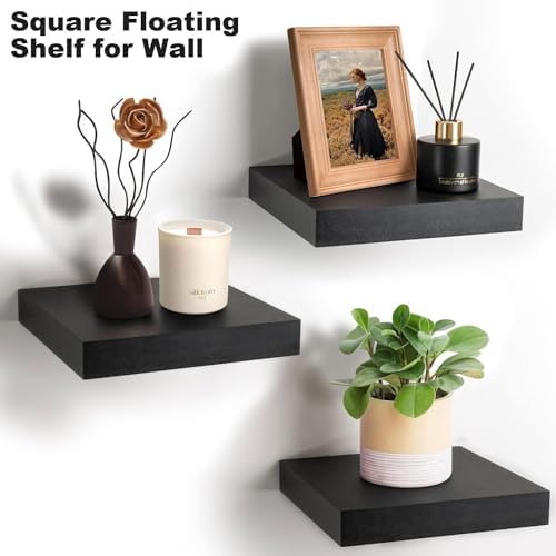 2 Pack Rustic Floating Wall Shelves for Home Decor