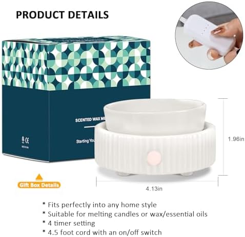Maromamix Wax Melt Warmer with 4 Timer and PTC Heating