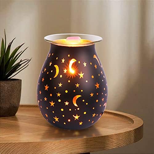WNP Electric Glass Wax Warmer with Star and Moon Design