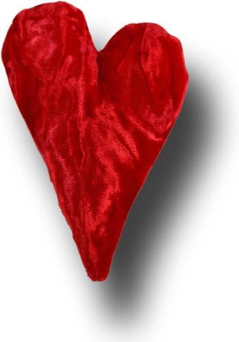 4 Inch Handmade Velvet Heart Sachet Pillow - Flaxseed Fill Lavender Scented 1